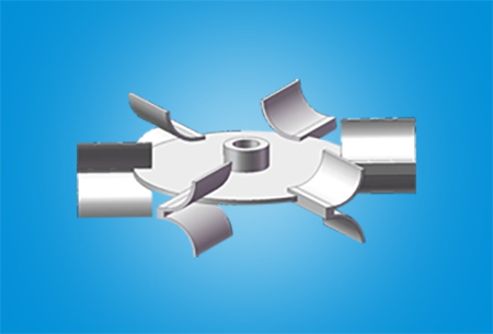 Six-Arrow-Blade Disc Turbine Impeller