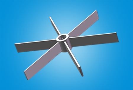 Six-Blade Open Turbine Impeller