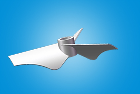 Three-Blade Curved-Surface Propeller Impeller