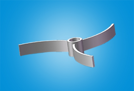Curved-Blade Open Turbine Impeller